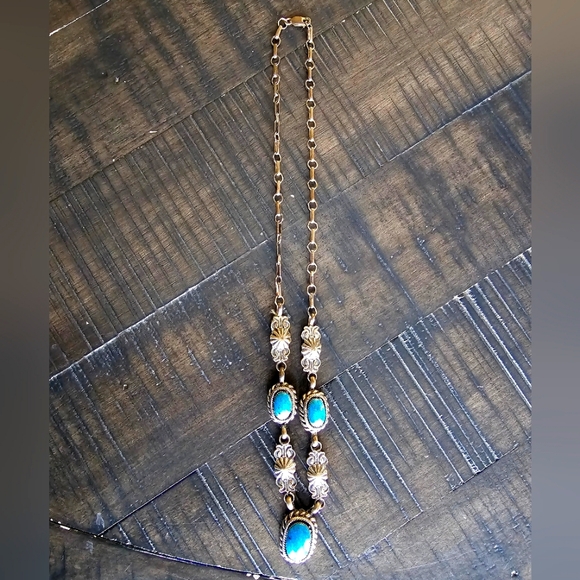 Jewelry - Sterling Silver and Turquoise Necklace